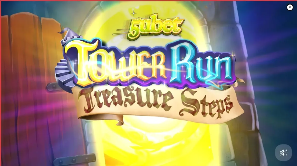 Interface do slot Tower Run Treasure Steps com o personagem Bob escalando a torre.
